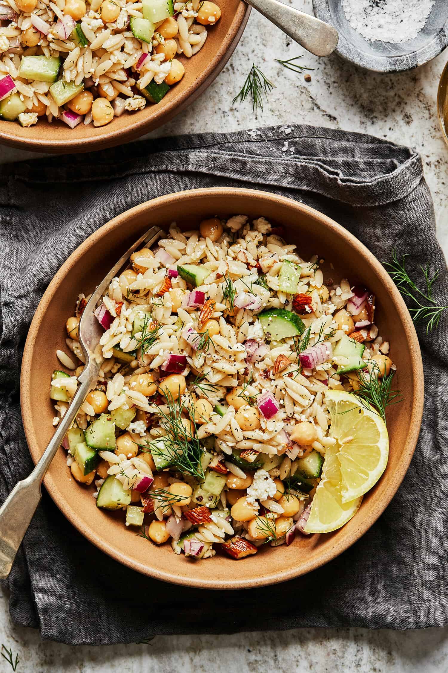 Lemon Dill Chickpea Orzo Salad