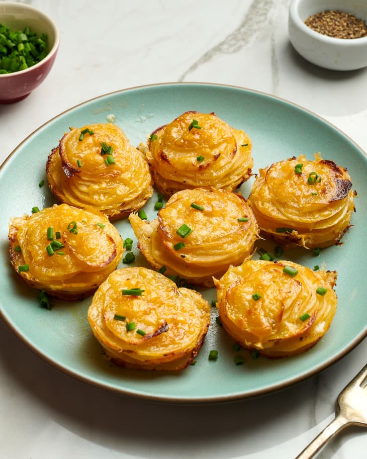 Crispy Cheesy Potato Stacks