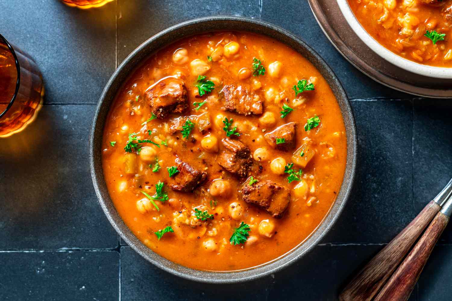 Moroccan Lentil and Chickpea Stew (Harira)