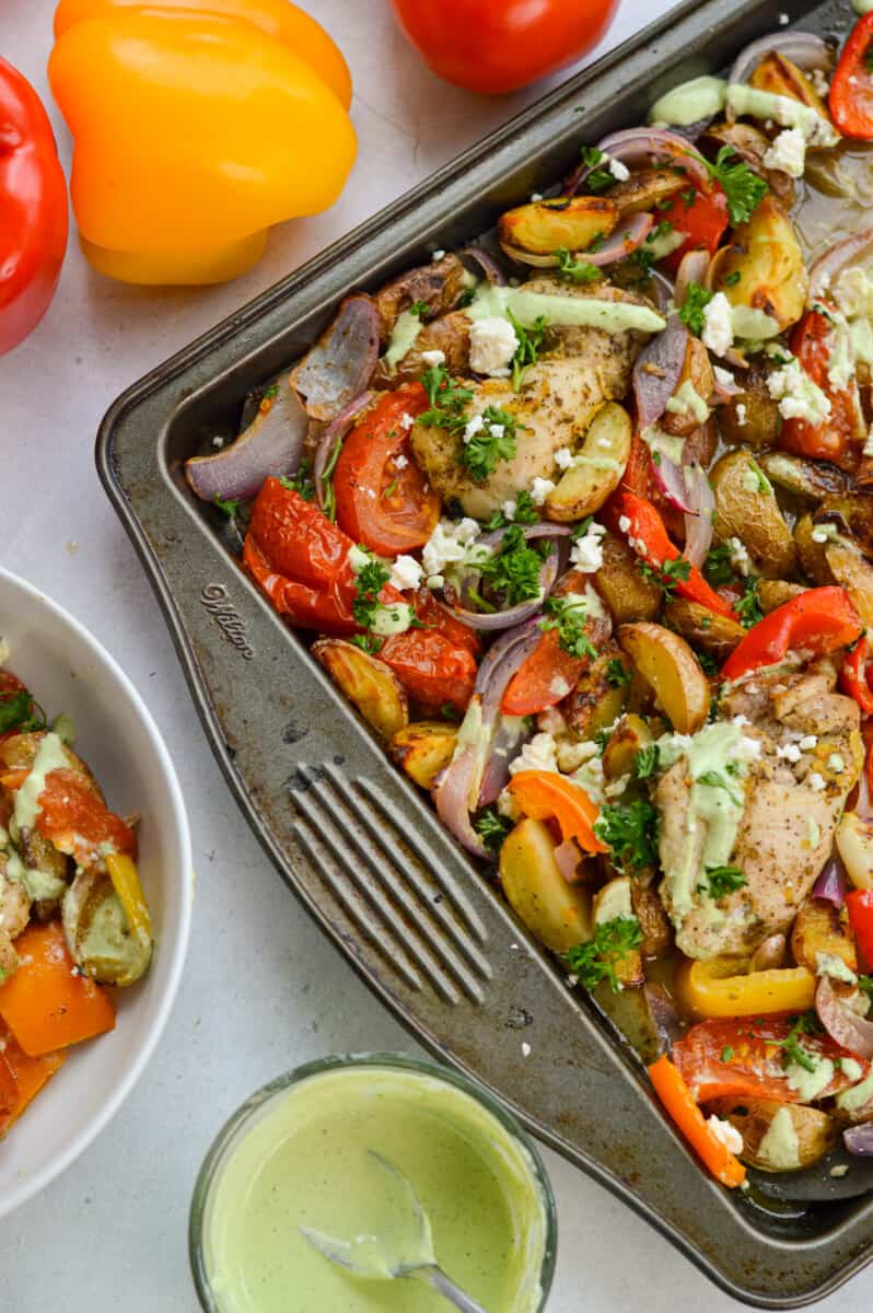 One Pan Lemon Herb Chicken and Vegetables