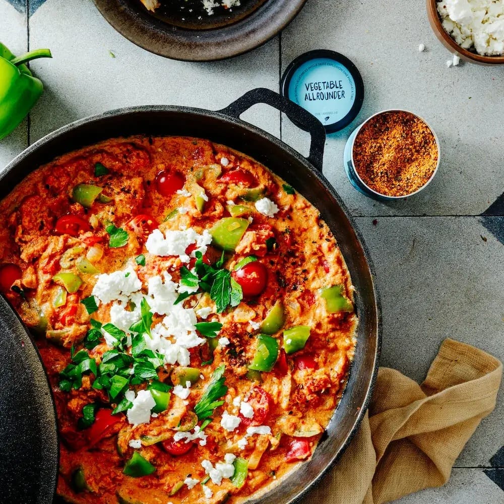 Turkish Menemen (Eggs with Peppers and Tomatoes)