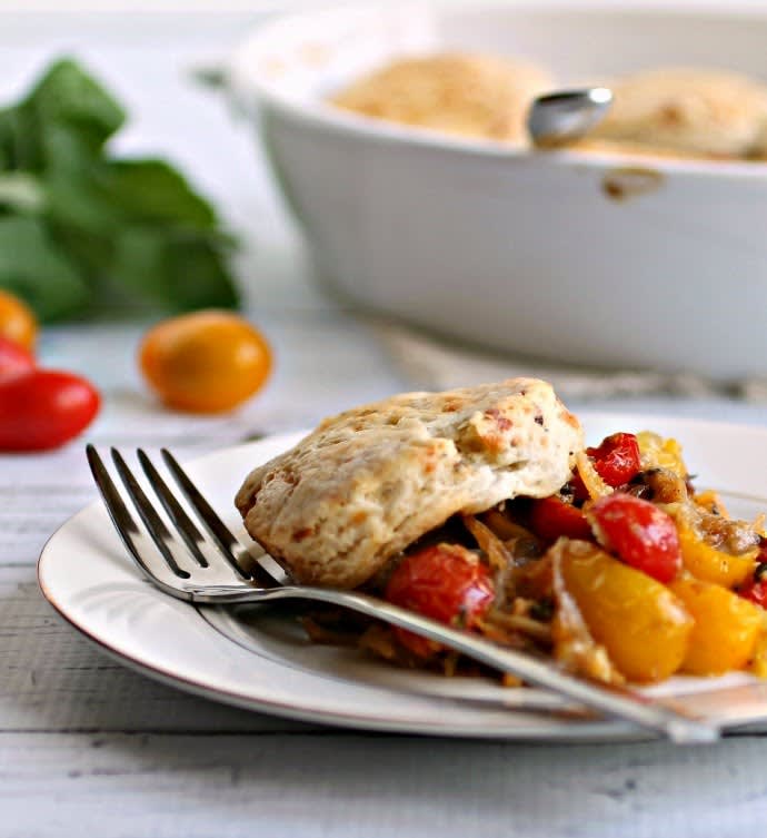 Savory Tomato Cobbler