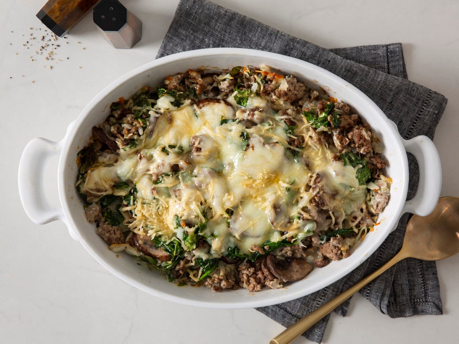 Ground Beef Spinach Casserole