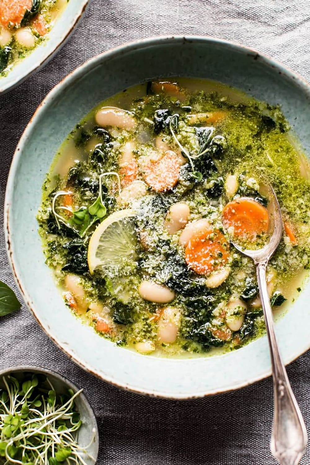 Crockpot Tuscan White Bean and Lemon Soup