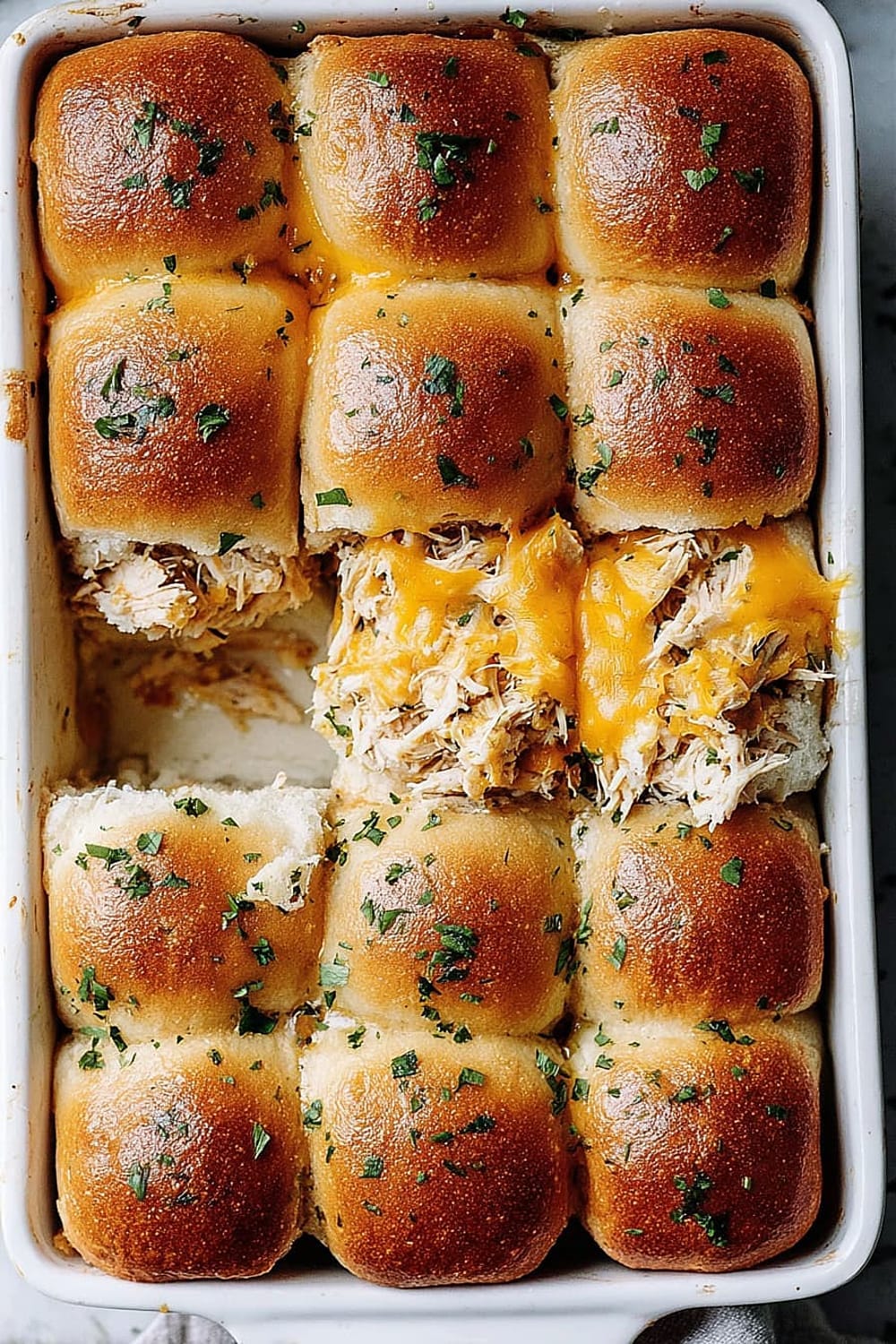 Dijon Chicken Apple Cheddar Sliders