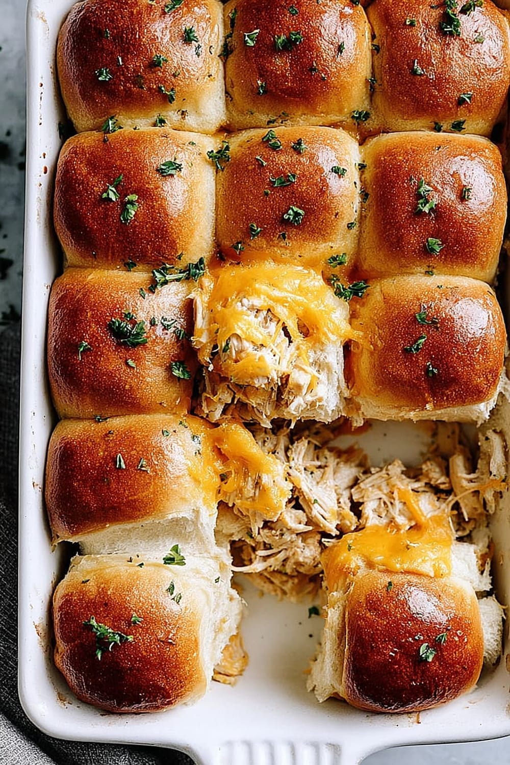 Dijon Chicken Apple Cheddar Sliders
