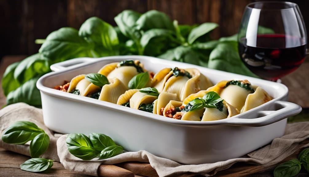 Spinach and Ricotta Stuffed Shells
