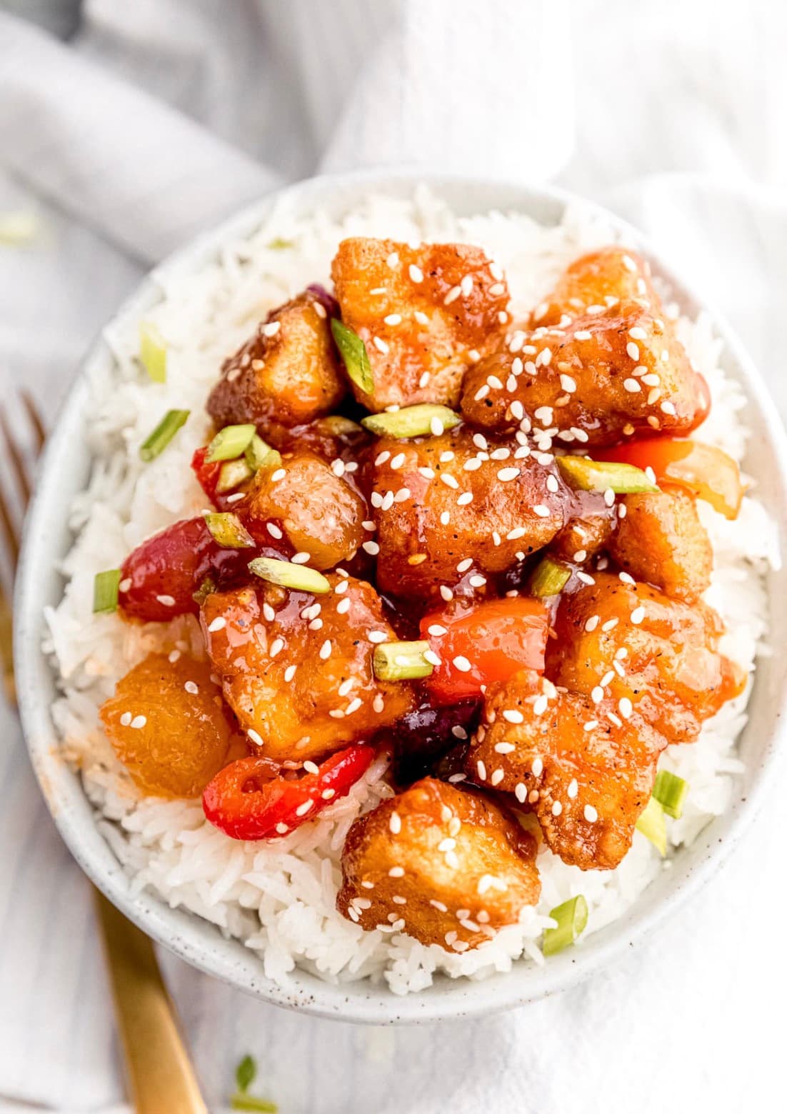 Sweet and Sour Tofu Recipe (Vegan)