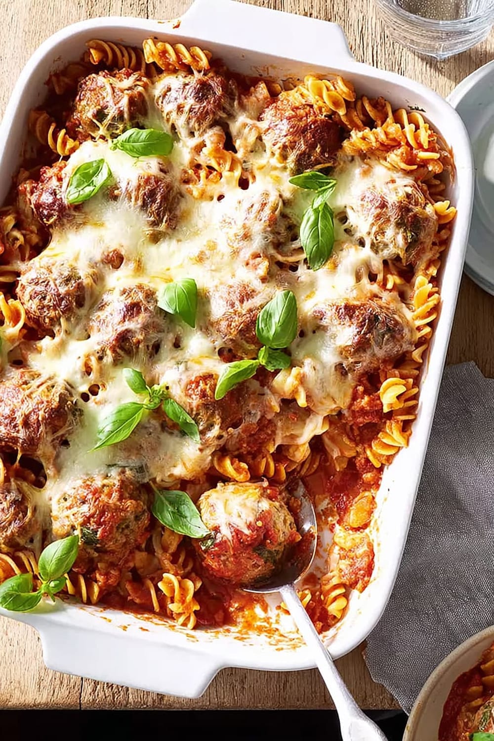 Cheesy Meatball Casserole