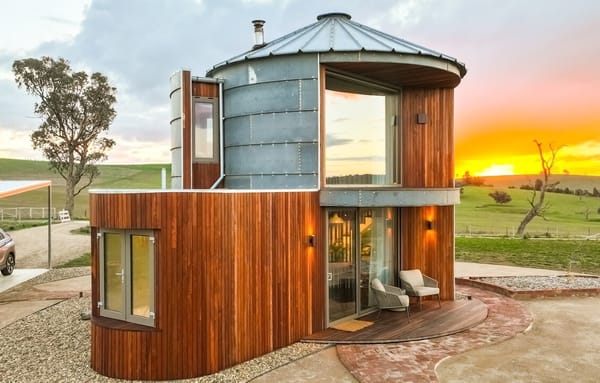 They Turned a Grain Silo Into a Hilltop Hideaway