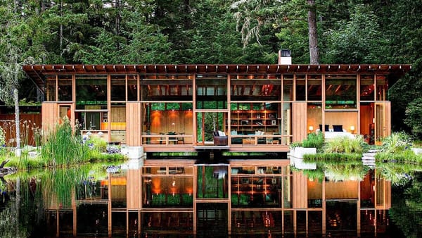 He Built a House That Lives in a Pond