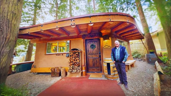He Built a Hobbit-Style Backyard Studio Into a Hillside