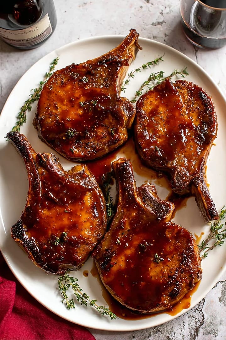 Easy Brown Sugar Glazed Pork Chops