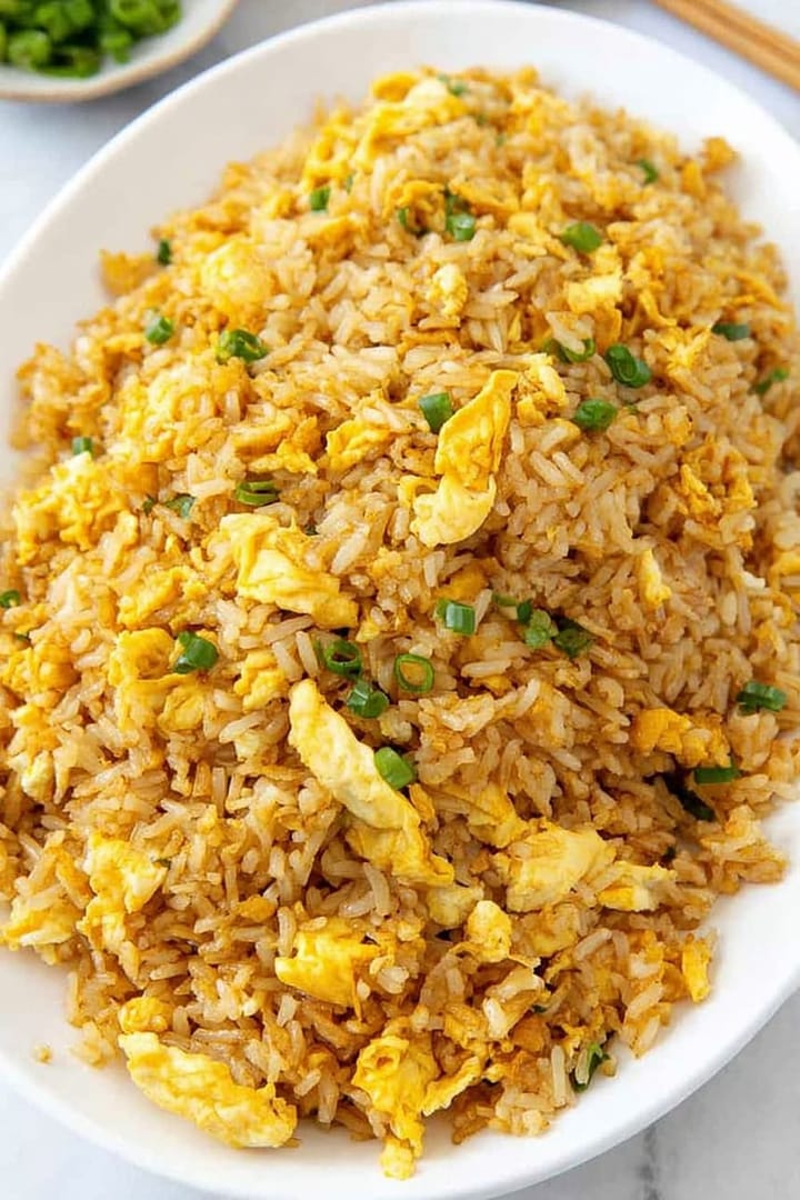 10 Min. Easy Egg Fried Rice (only 6 Ingredients!)